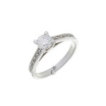 Δαχτυλιδι Μονοπετρο με Διαμαντι 0,65 Ct , G , VS1 + 0,12 Ct ( πλαινες πετρες )
